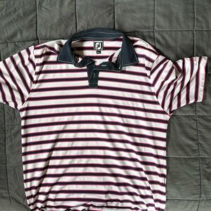 Footjoy golf polo with Buffalo Hills Golf embroidered on left sleeve